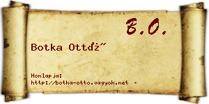 Botka Ottó névjegykártya